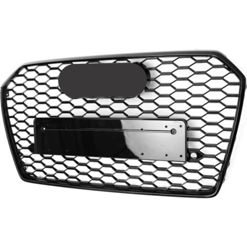 Car Front Bumper Grill Center Grille for Audi A6/S6 2016 2017 2018 (Refit for RS6 Style) car-styling accessories