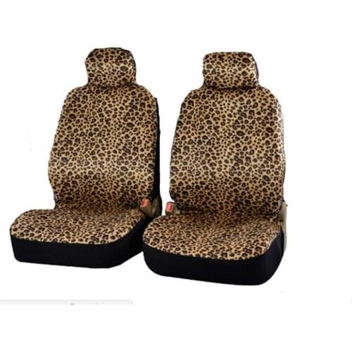 Luxury Leopard 5-piece car seat cover universal safety belt pad and 15-inch universal steering wheel car seat cover