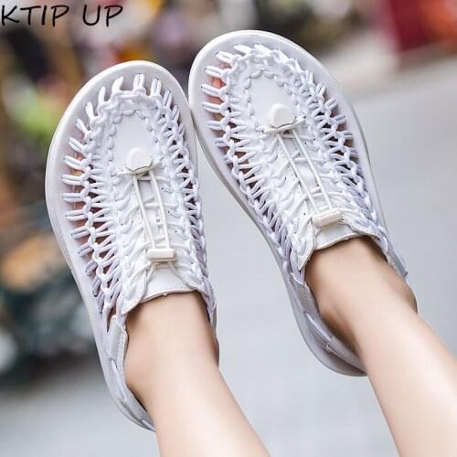 Summer Women Sandals for Women for Men Outdoor Casual Shoes Lovers Lightweight Breathable Weave Beach Shoes Women Flat Sandals