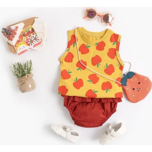 Sanlutoz Baby Girls Clothes Sets Cute Pattern Cotton Short Sleeve Tops + Shorts Fashion 2pcs