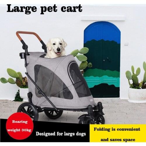 Dogs Accessories For Dogs Foldable Large Pets Old Disability Golden Retriever Take Walk Go Shopping Transportation Pet Stroller