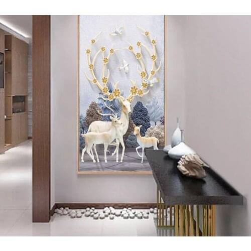Custom Modern Deer Wallpaper Contracted Pattern Wallpaper Wall Mural For Bedroom Wall covering Home Decoration YM-XG327