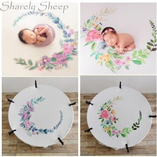 Newborn Photography Bean Bag Background Blanket Baby Photo Shoot Posing Watercolor Backdrops Fabric Props fotografia Accessories