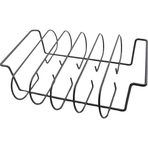 IN STOCK BBQ Roasting Rib Rack Non-Stick Stainless Steel Barbecue Drumsticks Holder Smoker Oven Roaster Stand Chicken Ribs Meat