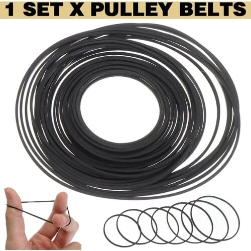 1 Set Small Fine Pulley Pully Belt Black Rubber Engine Drive Belts For DIY Toy Module Car Mayitr Power Transmission Parts
