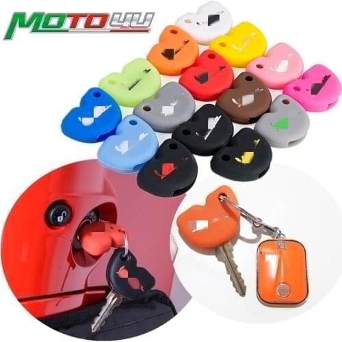 1PC Styling Silicone Rubber key Case Cover For Vespa Enrico Piaggio GTS300 LX150 fly 125 3vte Gts 200 250 Scooter key decoration