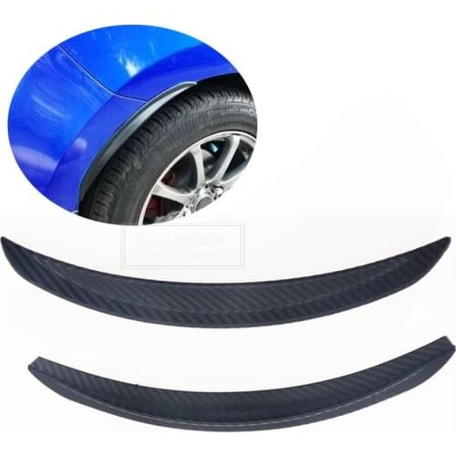 2pcs Universal 24.5cm Car Carbon Fiber Fender Flares Mud Flaps Splash Guards Arch Wheel Eyebrow Lip fit Car Truck SUV