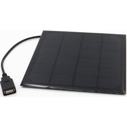 3W 6V Solar Panel Charger Polycrystalline Solar Cell DIY Solar Charge Battery cable 30cm 5V USB output Solar Panel 6VDC