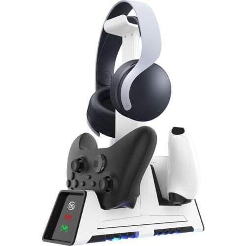 5V 2A Game Controller Handle Dual Charger Dock For PS5 Wireless Charging Power Cradle Desktop Stand Station For Xbox One Series