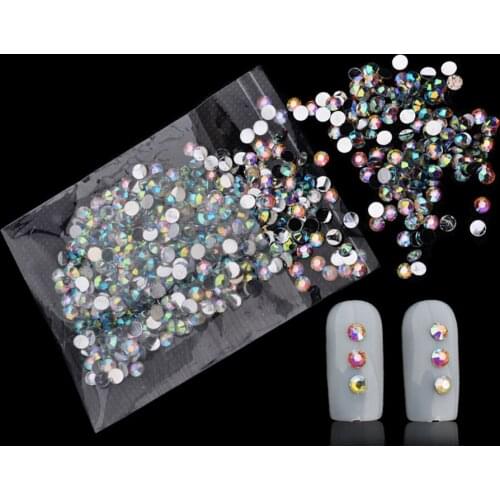 500packs 4mm 1000pcs/bag New Transparent Decorative Diamond Resin Round Fashion Popular gril Nail DIY
