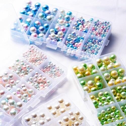 4mm-10mm No Hole Acrylic Imitation Pearlgarment Beads Clothes/DIY Handmade Beads Accessories /for Hats/Shoes/Clothes/Bags/Skirts