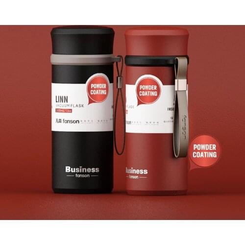 Business Portable Thermos Bottle 350ml Small Vacuum Flask Men Women Travel Coffee Mug 304 Stainless Steel Tumbler Office Termos