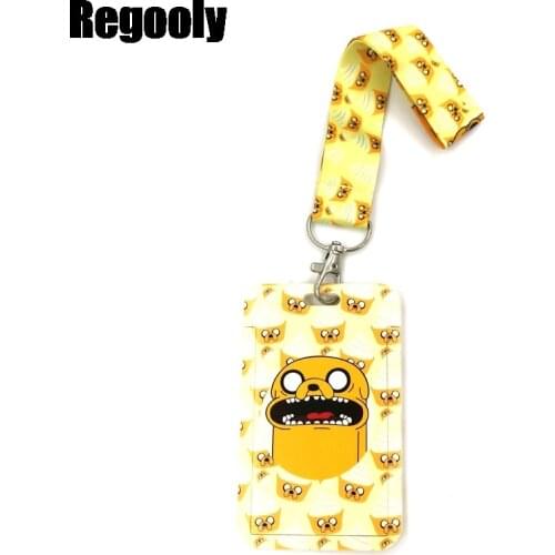 Yellow Cartoon Character Key lanyard Car KeyChain ID Card Pass Gym Mobile Phone Badge Kids Key Ring Holder Jewelry Decorations
