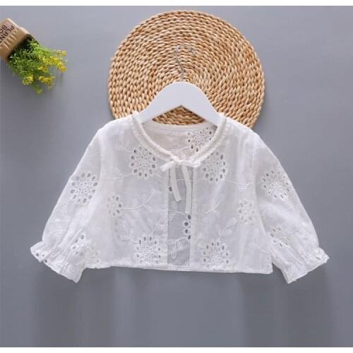 Children Girls Jackets Spring Summer Sunscreen Thin Half Sleeve Kids Girl Cape Coat Princess Girls Outerwear Baby Clothes