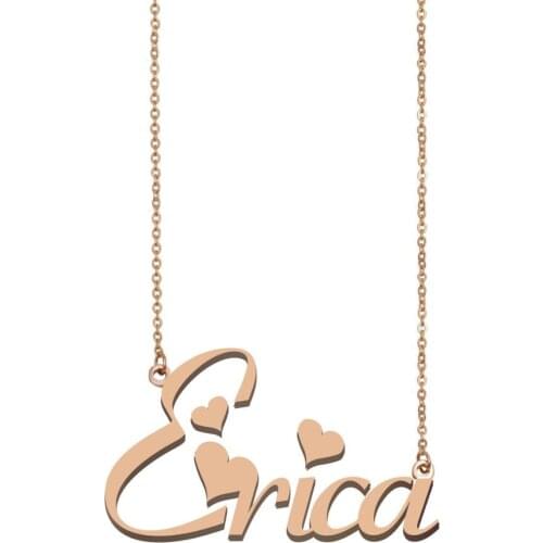 Erica Name Necklace , Custom Name Necklace for Women Girls Best Friends Birthday Wedding Christmas Mother Days Gift