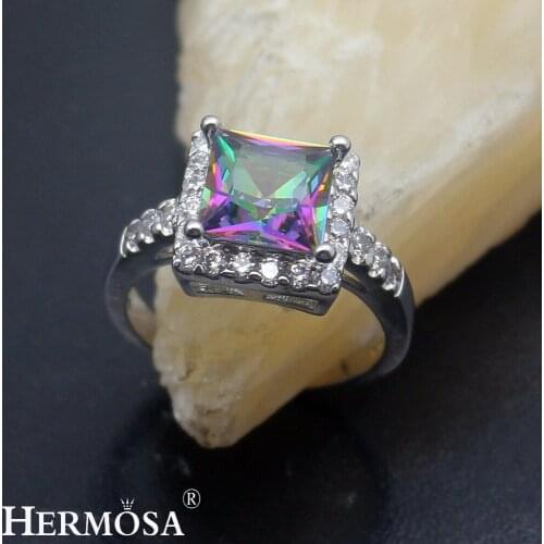 Hermosa BUY THREE GET ONE FREE Products Promotion Shiny FireTopaz Rings Size 6/7/8 Women Ring Christmas Gift