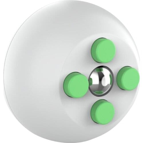 Finger Spinner Antistress Toy Hand Exercise Fidget Toy w/ Button Metal Ball Novelty Great Gift for Kids Adult Relaxation D5QA