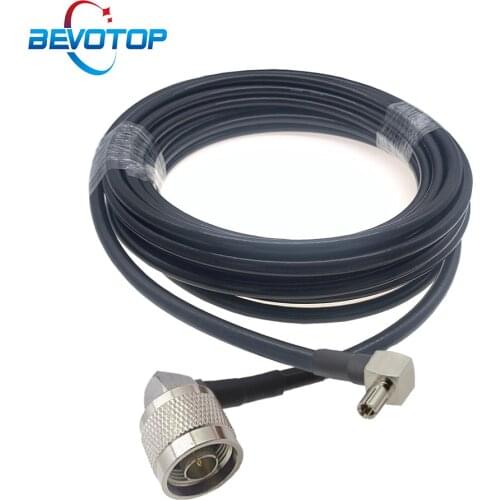 N Male Right Angle to TS9 Male 90 Degree Plug 50 Ohm RG58 RF Coaxial Cable 3G 4G USB Modem Antenna Extension Cord Jumper Pigtail