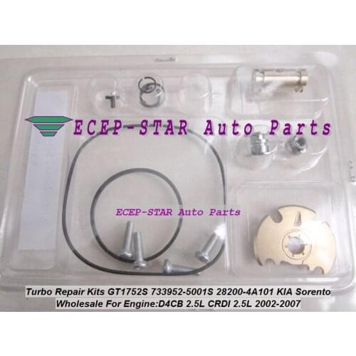 Turbo Repair Kit rebuild GT1752S 733952-5001S 733952-0001 28200-4A101 28201-4A101 733952 For KIA SORENTO 2002-07 D4CB 2.5L CRDI