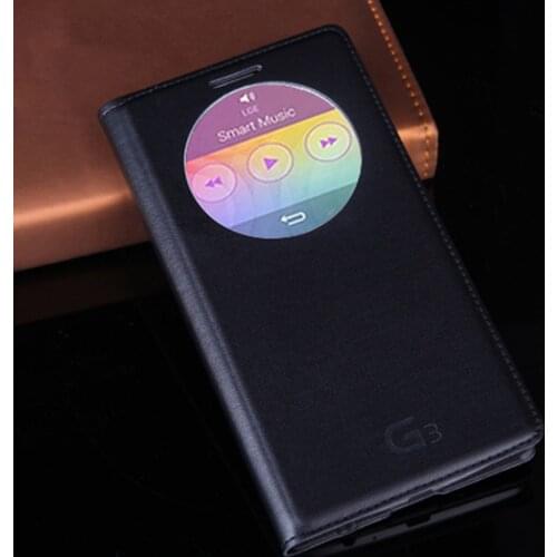 Smart View Flip Cover Leather Phone Case For LG G3 G 3 D850 D851 D852 D855 LGG3 5.5'' Shockproof Cases Coque Auto Sleep Wake