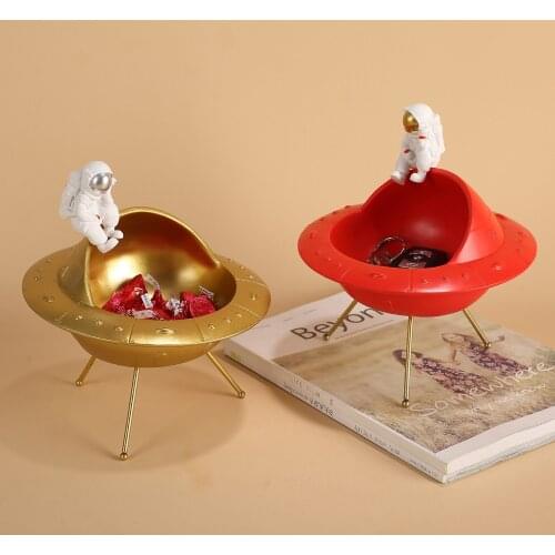 Creative Nordic-style astronauts collect and decorate the spacemans home in a living room coffee table shoe cabinet key box