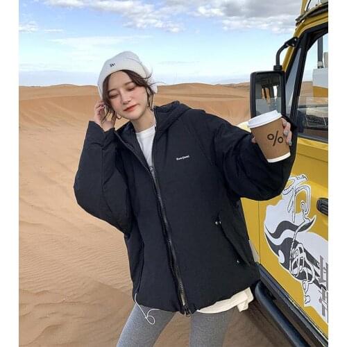 2020 New Winter Cotton Padded Jacket Women Parkas Thicken Outerwear Casual Bread Hooded Coat Female Basic Outwear CL769