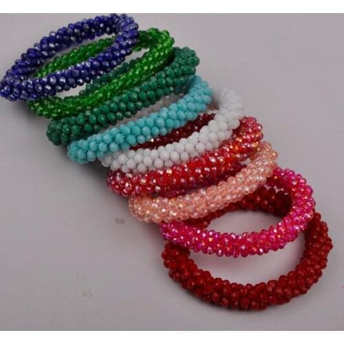Fashion Bracelet Colorful Stretch Crystal Beaded Bracelets Birthday Christmas Party Wedding Gifts