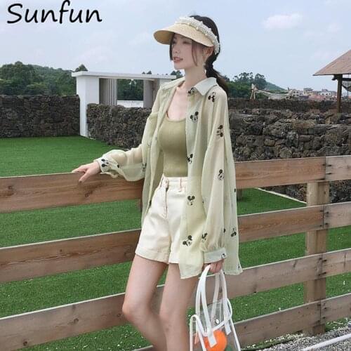 Casual Printed Thin Anti-wear Womens Fashionable Summer Korean Versatile Anti Ultraviolet Breathable Sunscreen Coat