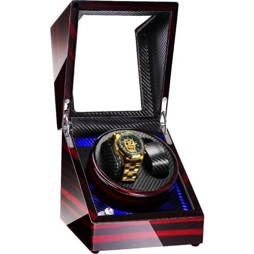 Luxury Automatic Watch Winders Mechanical Wristwatch Display LED Watch Box Wood Winder Remontoir Gift