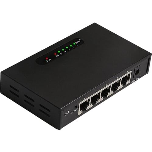 DIEWU 10/100M 5 Port Ethernet fast Switch IC+ IP175 5 ports network switch 5V