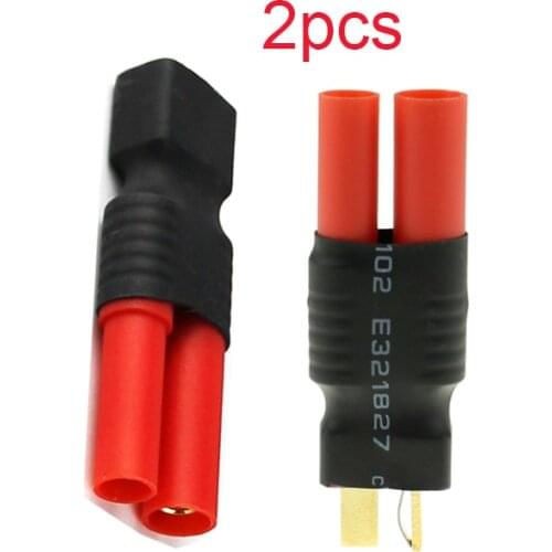 HXT 4MM 4.0MM 4.0 to T Plug Male / Female Adapter Bullet Deans Wireless Connector For For FPV RC Lipo Battery