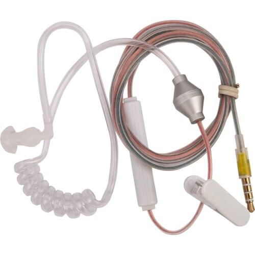 Anti Radiation Proof Covert Acoustic Tube Earpiece 3.5mm Air Tube Earphone Headset for mobile Phone Android Cellphone