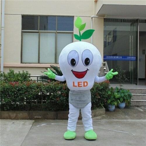 Light Bulb Mascot Costume Cosplay Party Game Fancy Dress Outfit Advertising Adults Halloween Parade Character Unisex Suit 2019
