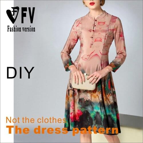 Sewing pattern womens ethnic improvement cheongsam dress clothing cutting pattern BLQ-358