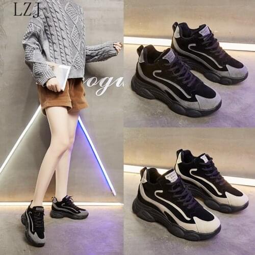Quality Women Platform Sneakers Height High Lace-up Casual Vulcanize Shoes Breathable Chunky Sneakers Female Zapatos De Mujer