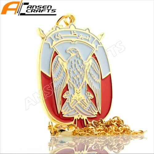 Abu Dhabi Falcon Eagle UAE Gold Necklace Medal