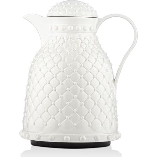 1 LT Soft White Straw Thermos