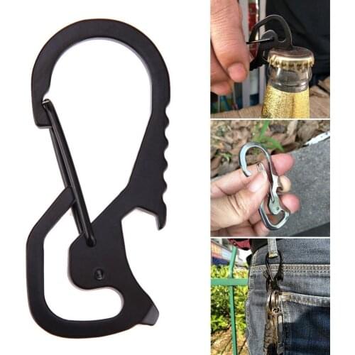 1pc Multifunction Durable Keyring Key Holder Keychain Bottle Opener Outdoor Tool Outdoor Camping Bottle Opener Keychain Climbing