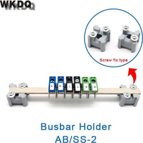 Support Bracket AB/SS AB/SS-2 For 3*10mm 6*6mm Busbar Terminal One Layer Holder Clamp Direct / Screw Tighten Type BusBar Holder