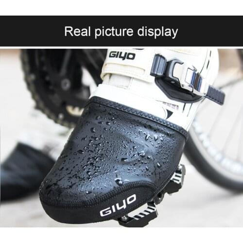 2pcs/pair Waterproof Cycling Half Palm Shoe Cover High-elasticity Toe Lock Bicycle Overshoes Cycling Shoe PU Protector GUXT-03