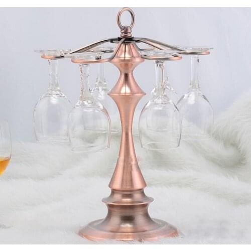 American metal red wine cup rack hanging wine glass rack ornaments creative decoration goblet wine glass holder