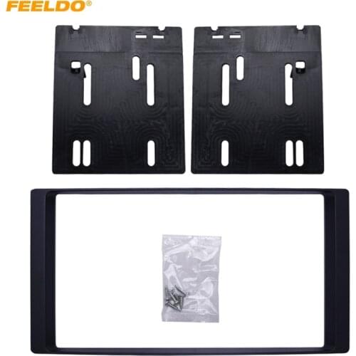 FEELDO Car Double Din Radio Fascia DVD Decorative Frame for Subaru Forester Impreza 2008+2DIN Dash Mount Panel Frame Trim Kit