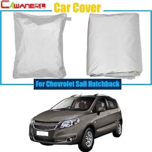 Cawanerl Car Cover Anti-UV Rain Snow Resistant Protector Sun Shield Cover For Chevrolet Sail Hatchback