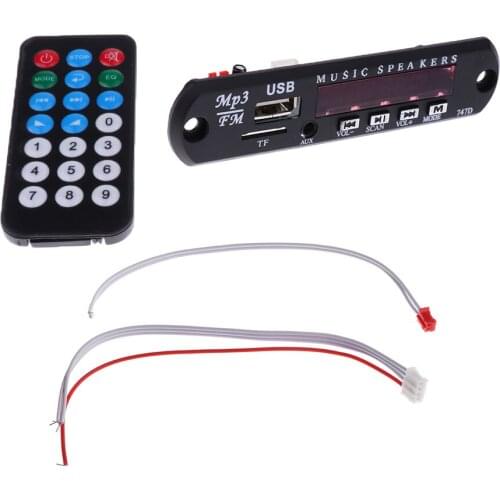 Car 5V/12V MP3 Decoder Board Audio Receive Module U-disk TF SD Card + Remote