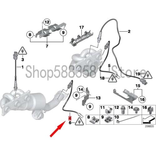 CAR rear oxygen sensor monitoring oxygen sensor bm wF10 523I N52N F10 528I N52N F10 523I rear oxygen sensor seat oxygen sensor