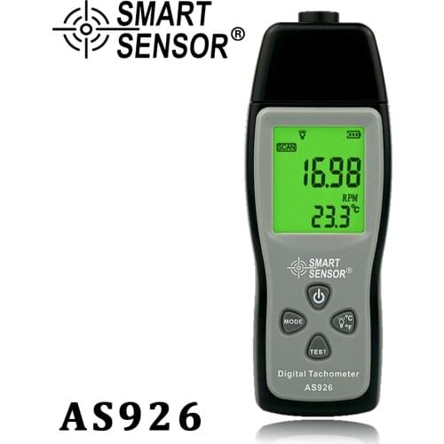 SMART SENSOR AS926 Non-contact tachometer Rotational Speed Meter Speedometer photoelectric Tachometer 100~30000RPM for Car motor