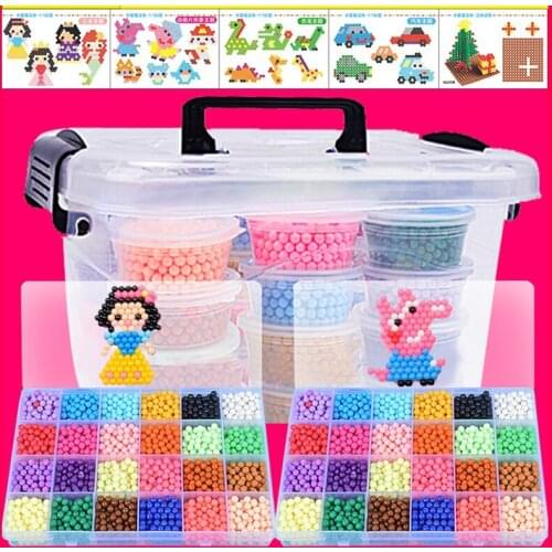 Beads Crafts for Kids DIY Beads Crystal Creative Material Kids Beads Water Spray Magic Puzzle Toys for Children with Storage Box