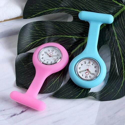 Nurse Watch Pocket Watches Waterproof Silicone Nurse Watch Brooch Tunic Watch Creative Gift for Nursing Doctor Reloj de regalo