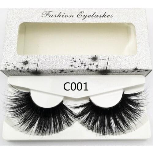 Cursavela 30mm Mink Eyelashes 1 pair 3D Thick Makeup Lashes Long Wispies Fluffy Multilayers Eyelashes Cruelty-free