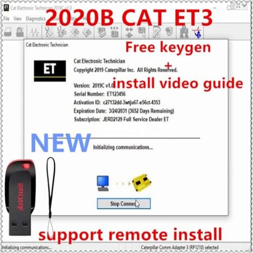 Newest For Caterpillar 2020B Cat ET ET3 Electronic Technician Diagnostic Excavator Software 2019C 2018C 2017A free keygen